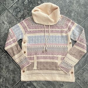 COCO Y CLUB Cowelneck Turtleneck Sweater Nordic Boho Cottagecore Coastal Preppy